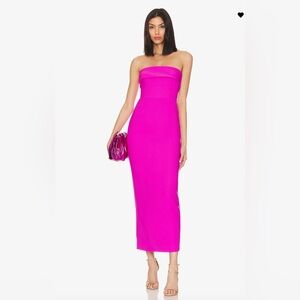 The New Arrivals Rhea Pink Strapless Dress